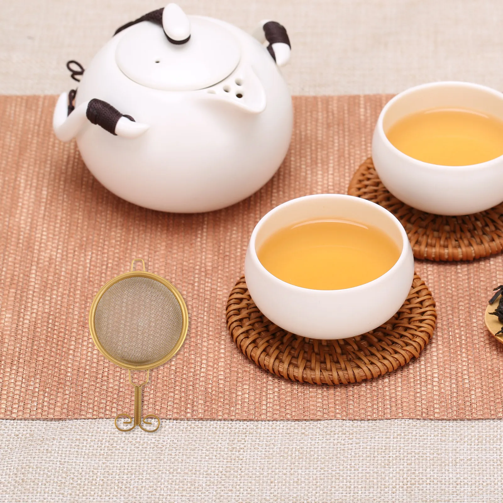 Stainless Steel Tea Strainer Fine Mesh Infuser Compact Lightweight Travel Ready Reusable Elegant Design for Loose Leaf Tea