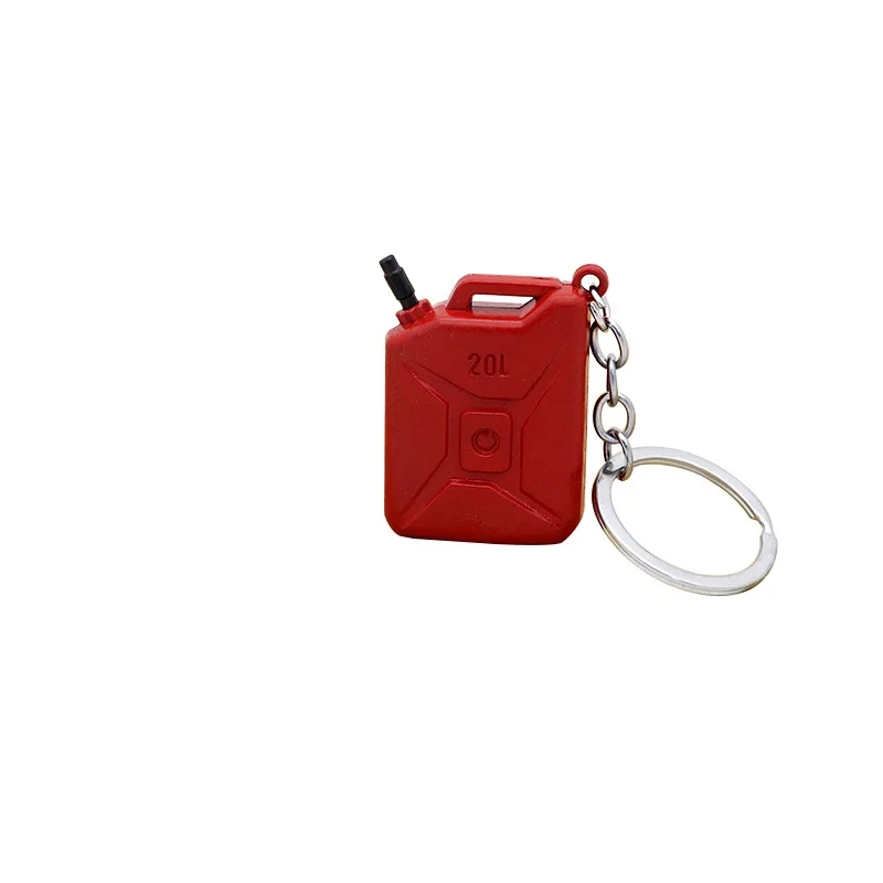 Fashion Red 20L Gasoline Barrel Keychain Metal Simple Keyring Personality Car Key Chain Gifts New in 2023 1Pcs