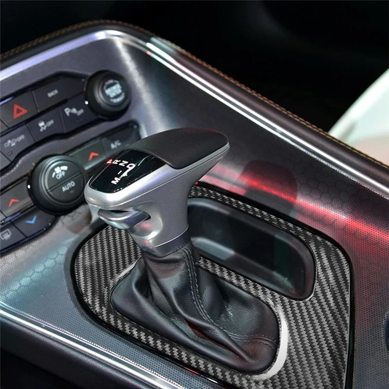 

For Dodge Challenger SRT 2015-2023 Real Carbon Fiber Center Console Gear Shift Panel Cover Trim Interior Accessories