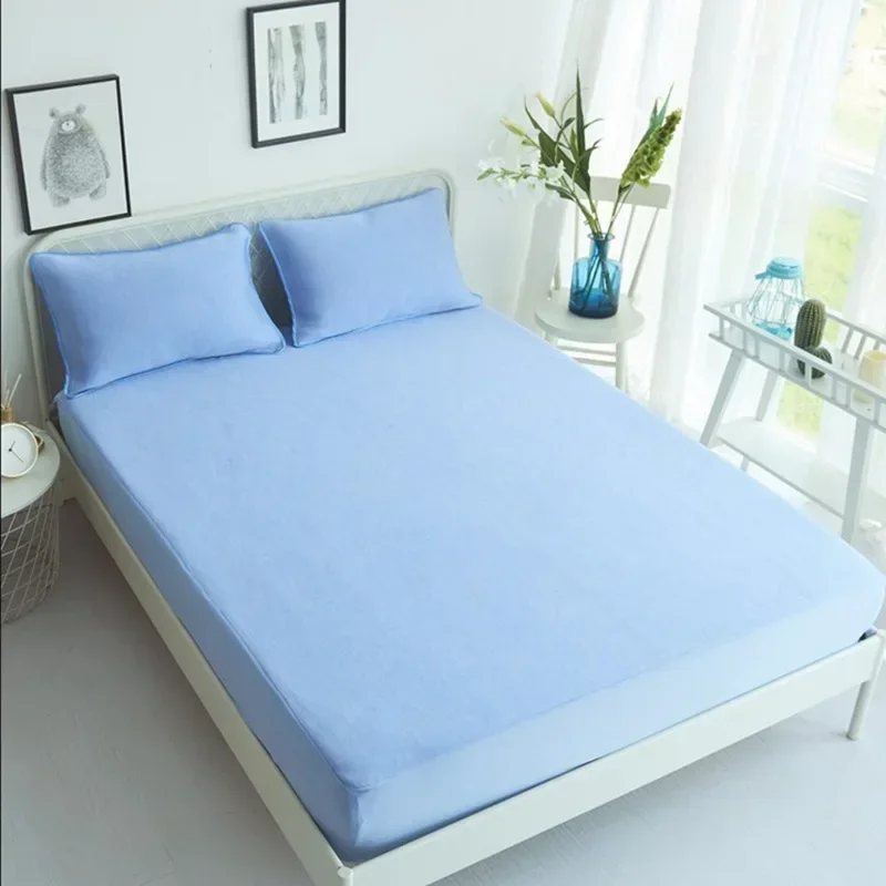 Cold mattress summer cool air conditioner mattress dustproof protective bedspread ice silk cold moisture barrier breathable mat