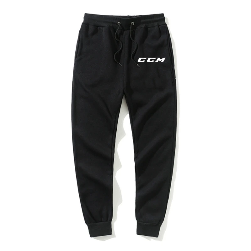 

CCM 2022 Spring Winter New Jogger Pants Men Running Jersey Sweatpants Cotton Webbing-Trimmed Drawstring Trousers