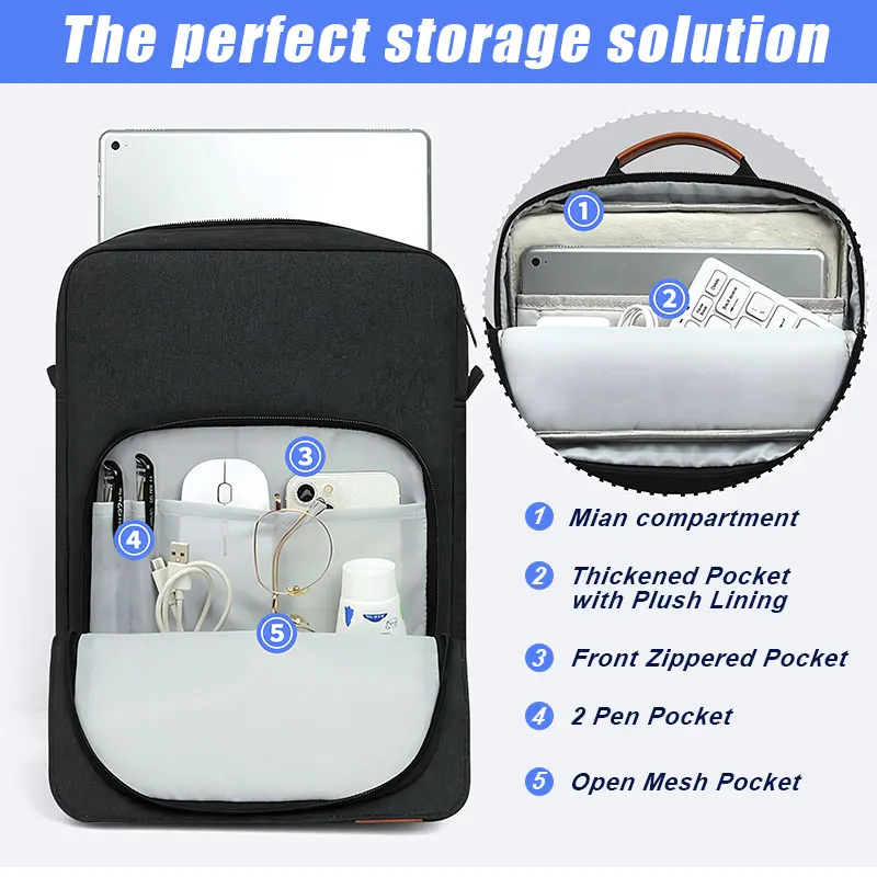 Tablet Bag Pouch Tablet Sleeve Bag For 5 4 3 10.9 10.2 inch iPad Pro 12 9 11 iPad 10th Air 9th 8th 7th Generation 2021 2022