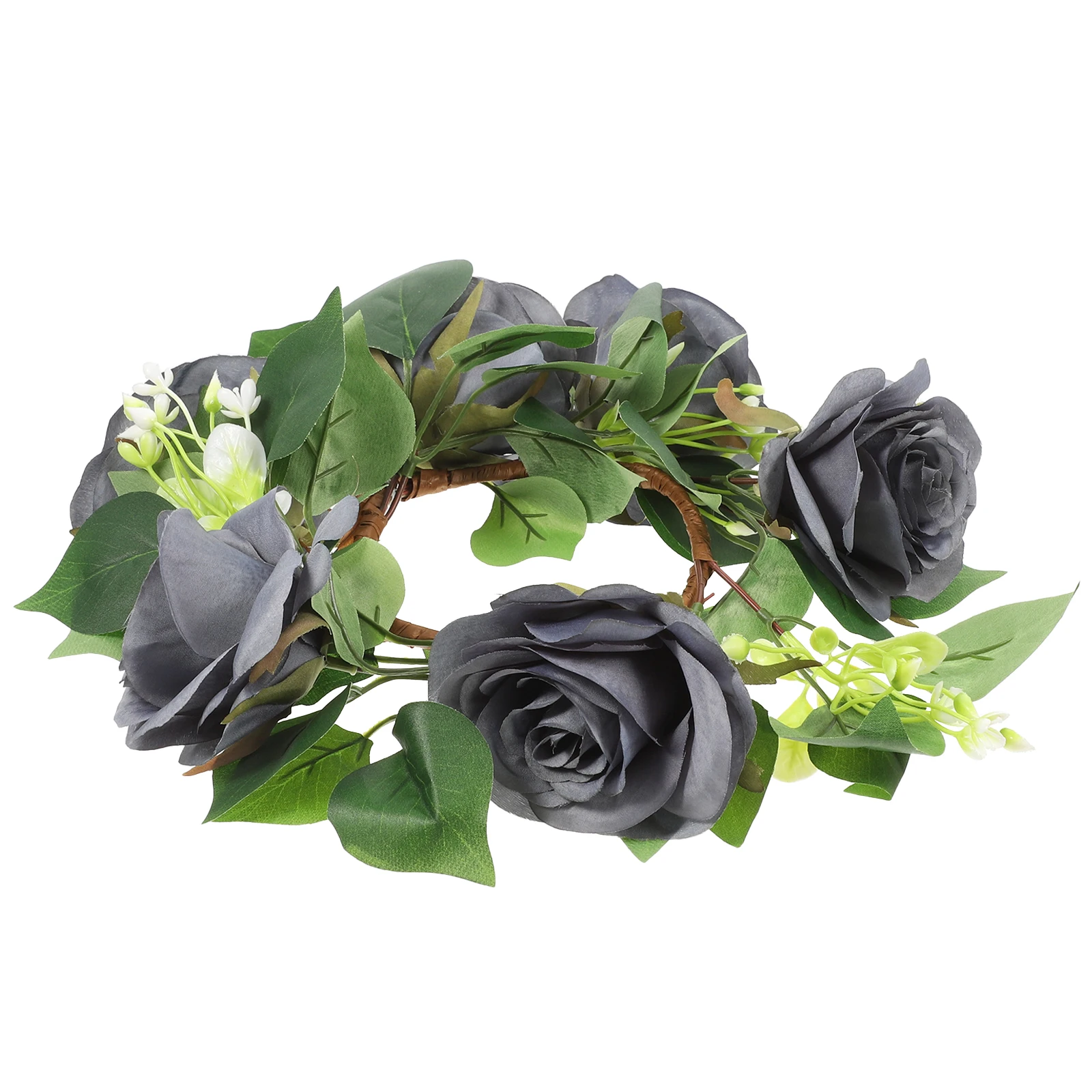 

Artificial Flower Ring Wreath Wedding Table Centerpiece Floral Wreath For Christmas Valentine'S Day Party