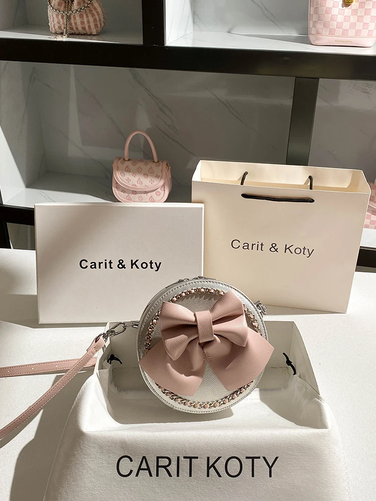 

Popular and Luxury Round Handbag with Delicate Decoration Butterfly Women's Fashion and Versatile Crossbody Bag for Dating