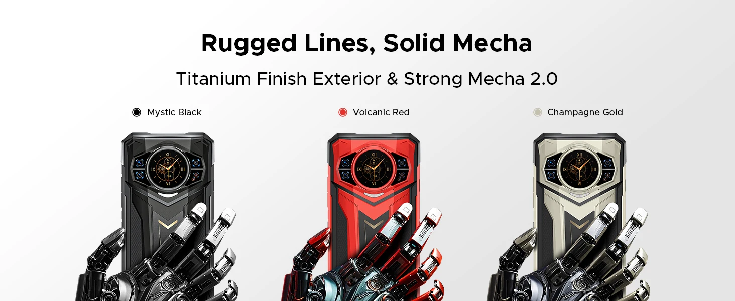 Doogee S200 Plus 5g Ai Rugged Phone 32Gb (12+20) 512Gb Dimensity 7300 Gaming Mobile Phone 1.32'' Rear Display Main Screen