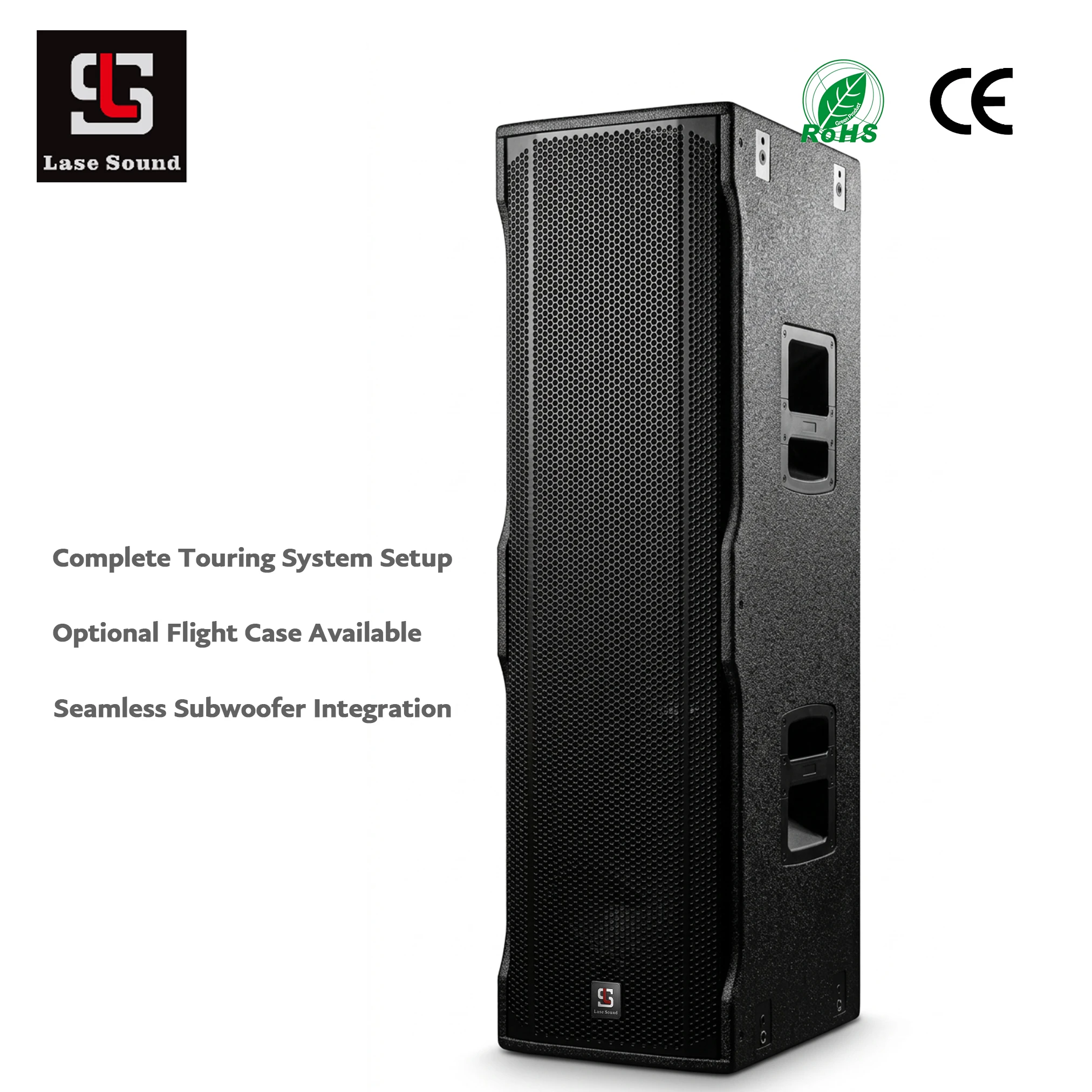 Dual-Amp Active Line Array Speaker System 1600W Professional Audio Speakers with DSP FIR for Outdoor Concert