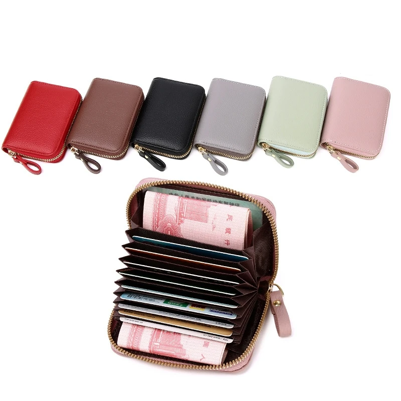 

2PCS RFID Blocking Wallet Anti Theft Swipe Bag Male and Female Card Bag Multi-functional Card Bag Wallet