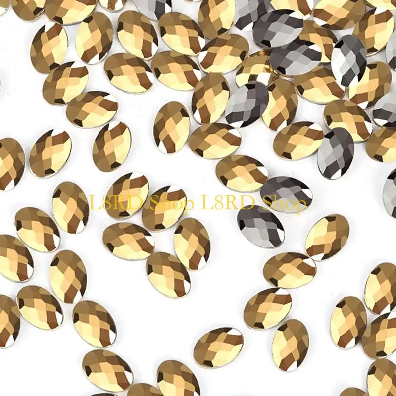 L8rd Multips Tailles Art Hingestones Flat Back Gold Diamond Stones For Nails Art DIY Vêtements artisanaux bijoux