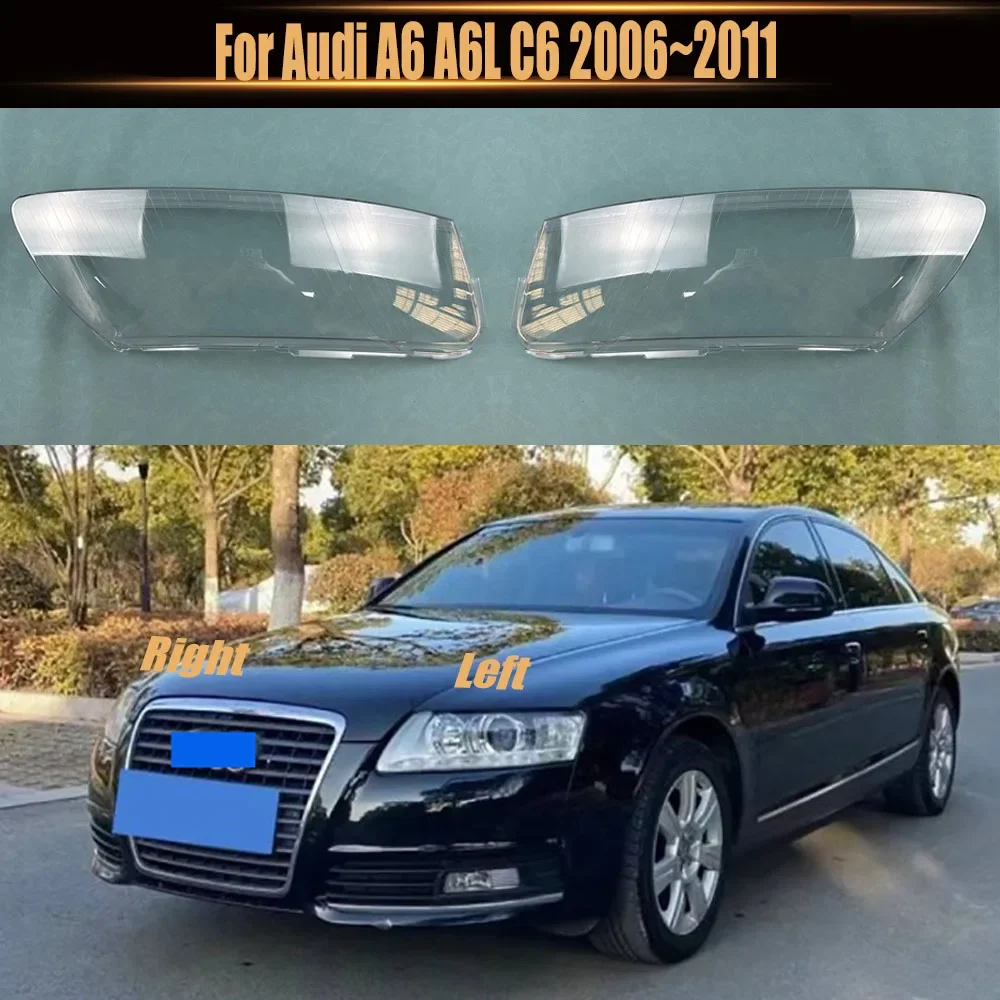 

Для Audi A6 A6L C6 2006 ~ 2011 автомобильные аксессуары прозрачный абажур крышка фары абажур корпус линзы из плексигласа