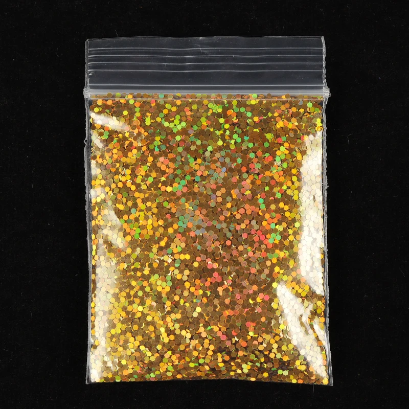 10g Gold Silver Nail Art Glitter Powder Holographic Laser Sequins Manicure Decoration Accessories Nail Supplies Size 1mm/0.039in