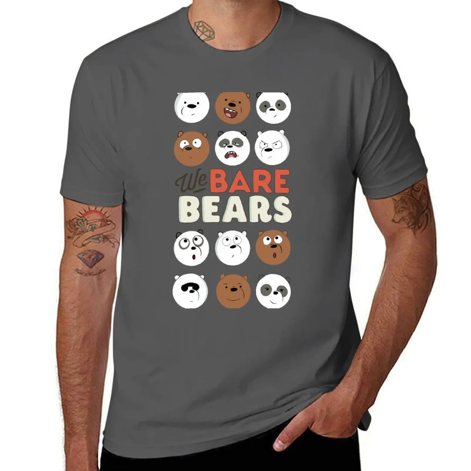 

We Bare Bears T-Shirt vintage clothes blue lock t shirts for men graphic