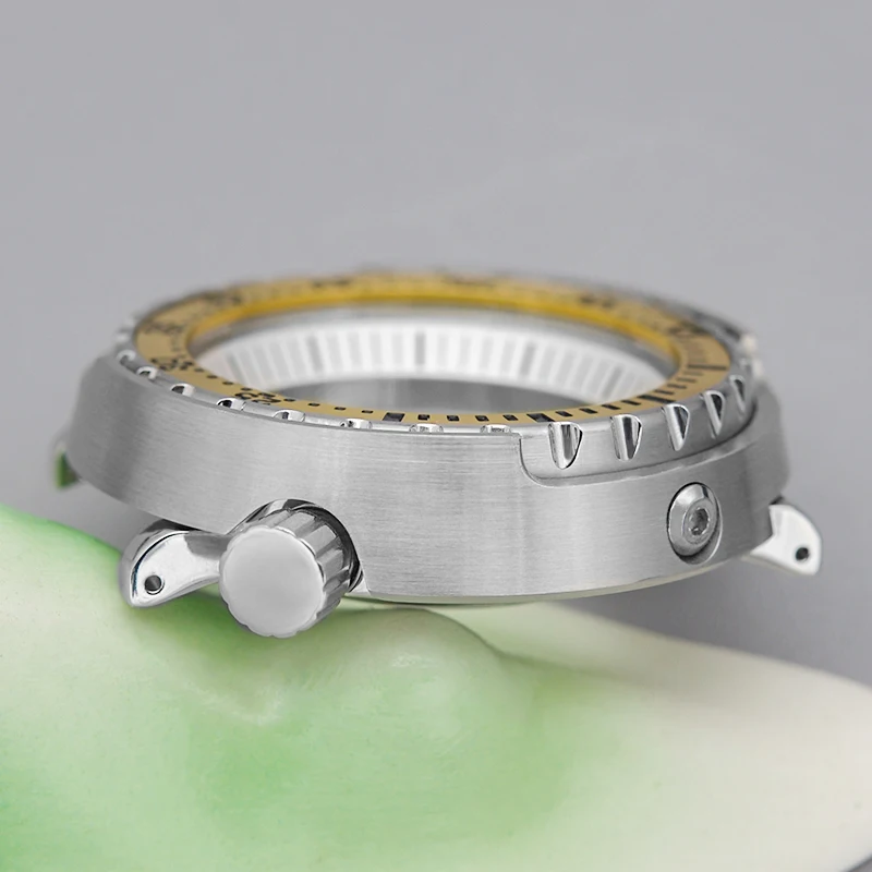 Tuna Can Watch Case Sapphire Crystal Transparent Case Back NH35 Case Compatible NH35 NH36 4R35 7S26 Movements 28.5mm Dial Case