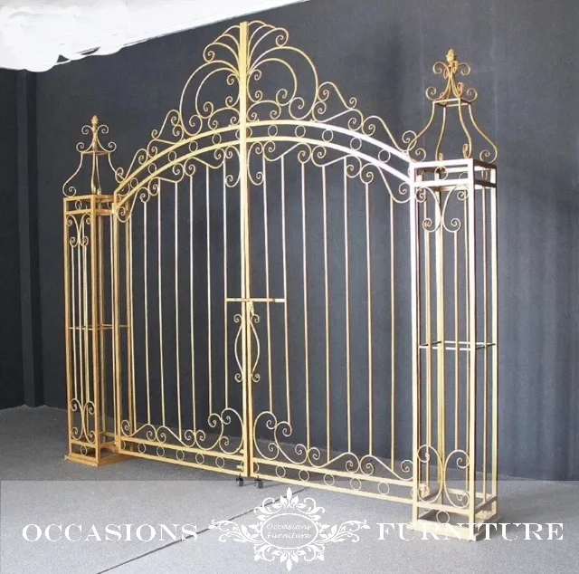 Hierro Golden Gate para decoración de bodas y eventos
