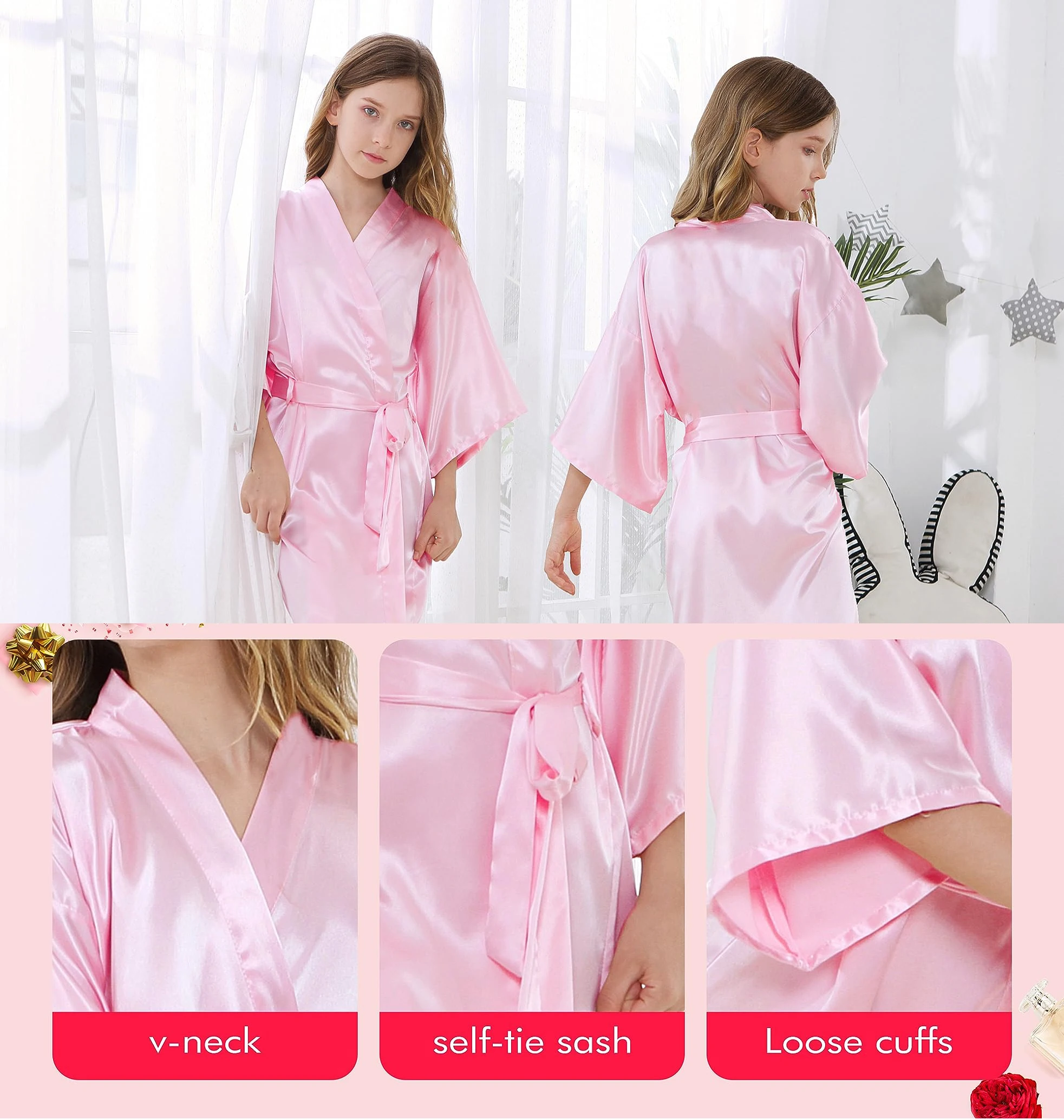 Girls Spa Party Robes Set 5
