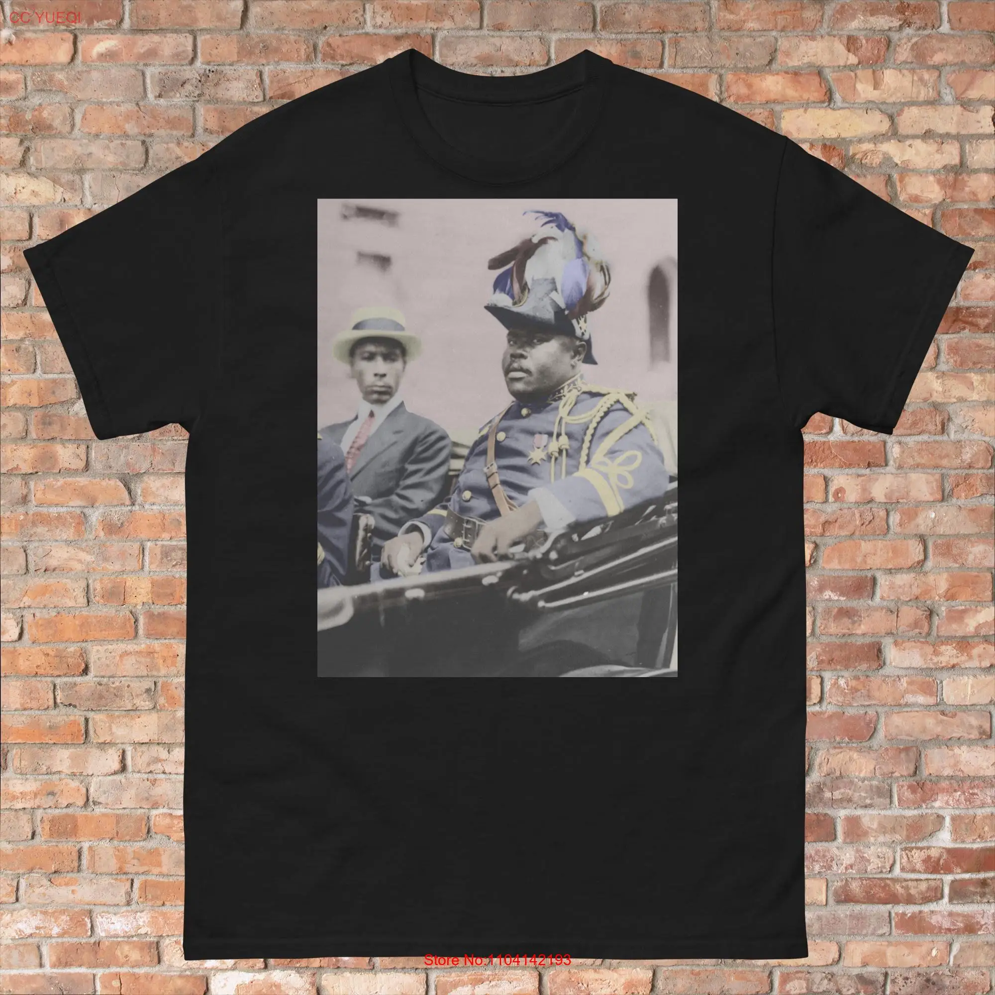 Marcus Garvey 1922 Harlem New York City Colorized T Shirt long or short sleeves