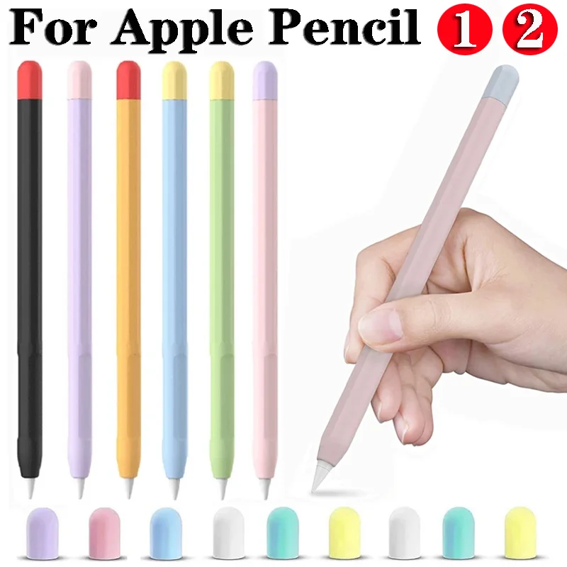 Dla Apple Pencil 1 2 Case silikonowy pokrowiec ochronny 1. 2. Generacji IPad ołówek skóra dla Apple Pencil Touch rysik