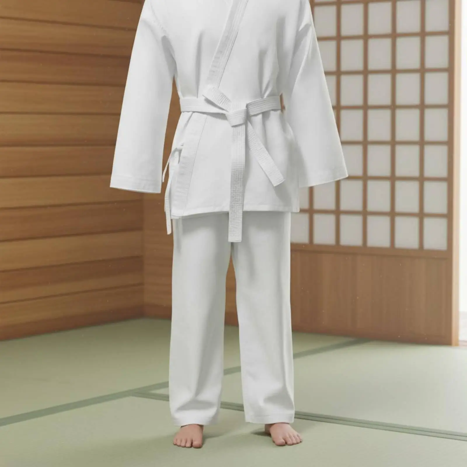Breathable Martial Arts Uniform for Training Cotton Polyester Karate Gi Set for Men Women Performance