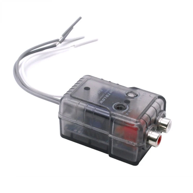 H8H8 Car Stereo RCA Speaker Amplifier High To Low Level Line Output Converter Adapter Wiring Adjustable SUV Part