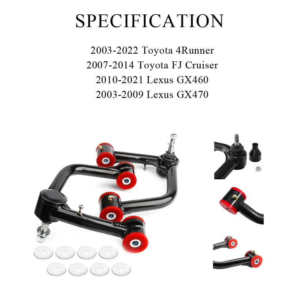 Replacement parts Fit for toyota  2003-2022 FJ Cruiser  2007-2014  4 Runner 03-09 Lexus GX47Front Upper Control Arms 2-4