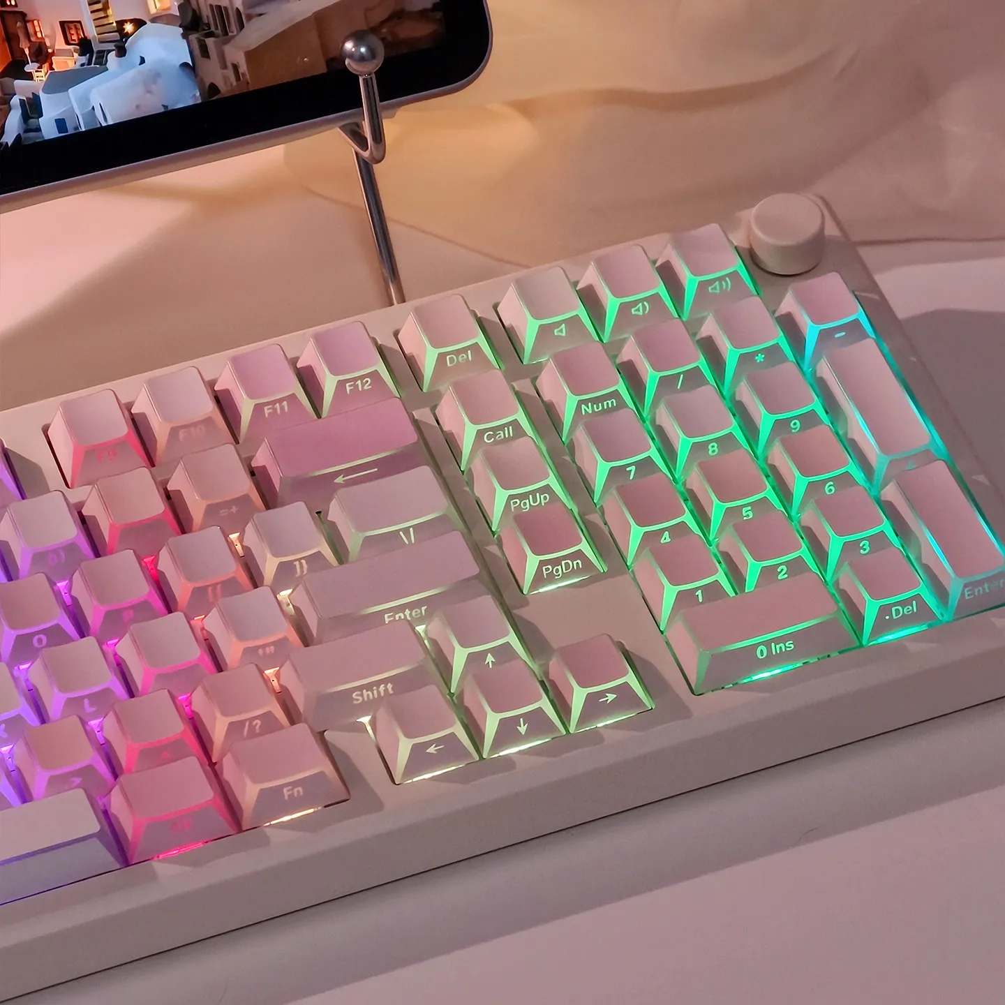 

131 keys Shadow Keycaps Cherry Profile Dye-Sub PBT keycaps Edge Side Print Shine Through Backlit keycaps For Mechanical Keyboad