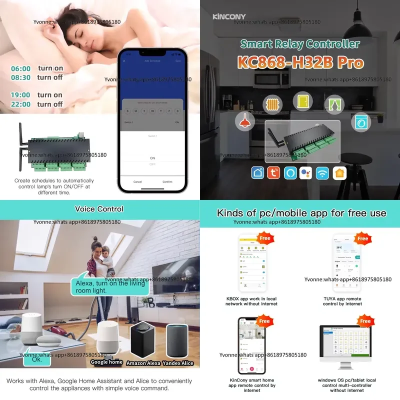 KC868-H32B Pro Ethernet Wifi ESP32 Relay Smart Controller Home Automation DIY Google Alexa Homekit