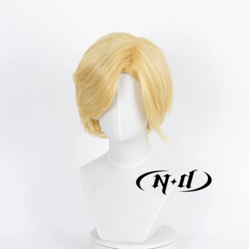 ND Ash Lynx Cosplay Wigs Banana Fish Anime Cosplay Blonde Hair Wigs for Comic Con Coser Costume Theme Party Heat Resistant