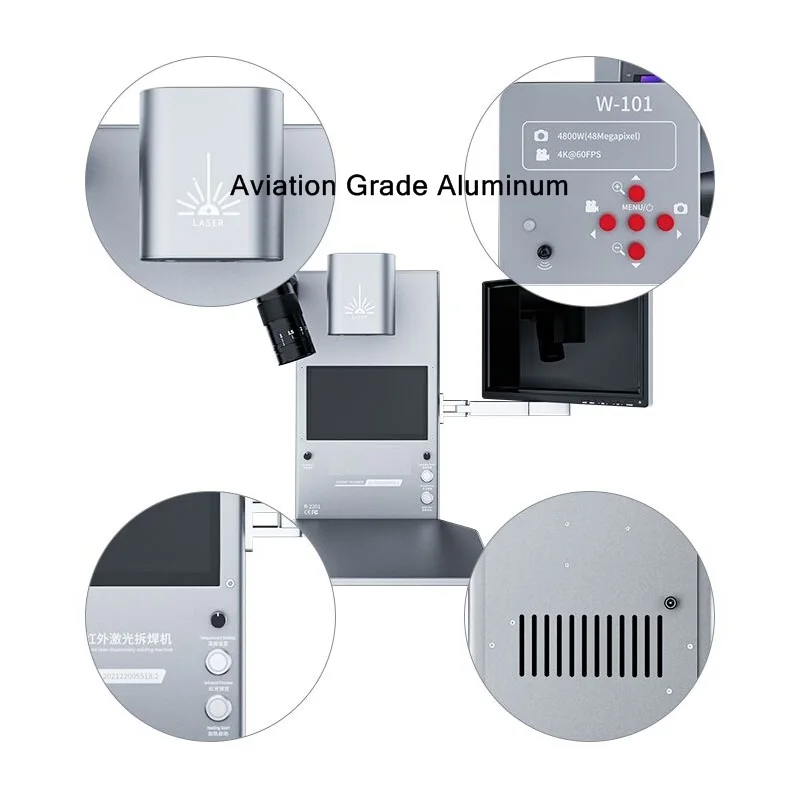 IR-777 Built-in Laser De-soldering Machine Automatic BGA Rework Station with 2 In 1 Intelligent Thermal Infrared Imager Analy