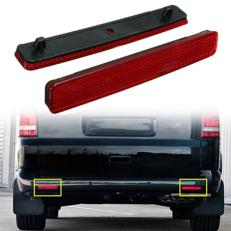 Car Rear Bumper Reflector Warning Reflective Cover 7E0 945 106 For VW Caravelle (T5) 2003 2004 2005 2006 2007 2008 2009-2015