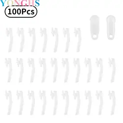 100 Curtain Track Glider Hooks White Plastic Snap-in Curtain Rail Track Hooks Traverse Rod Slides for Window Door Shower Curtain