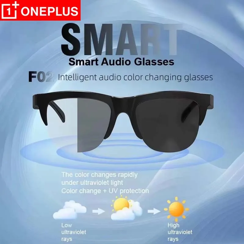 OnePlus Basic Edition Smart Bluetooth Glasses Sun Color Changing Glasses Listen To Music Call Smart Sunglasses Long Battery Life