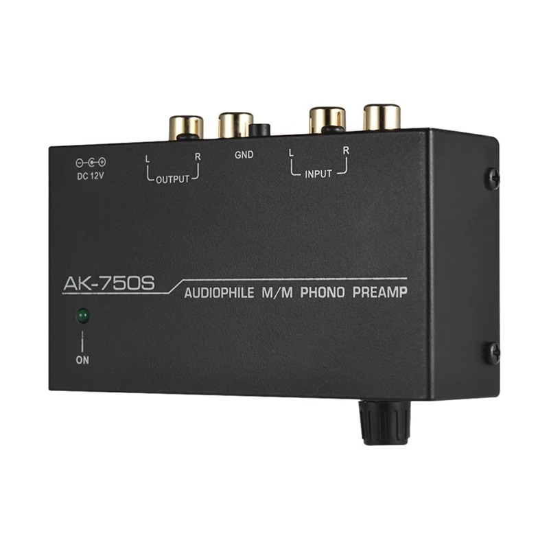 Phono Preamplifier Audiophile M/M Phono Preamp Preamplifier With Level Control 2 RCA Input & Output AK-750S