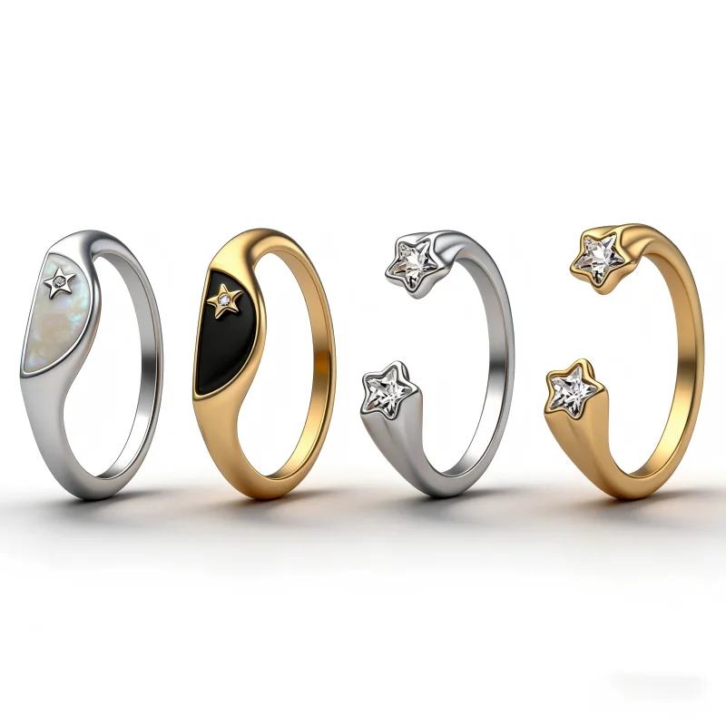

Кольца-звездочки из серебра 925 пробы, роскошные ювелирные украшения для женщин, парные кольца с звездами из серебра 925 пробы, подарки для вечеринок и фестивалей