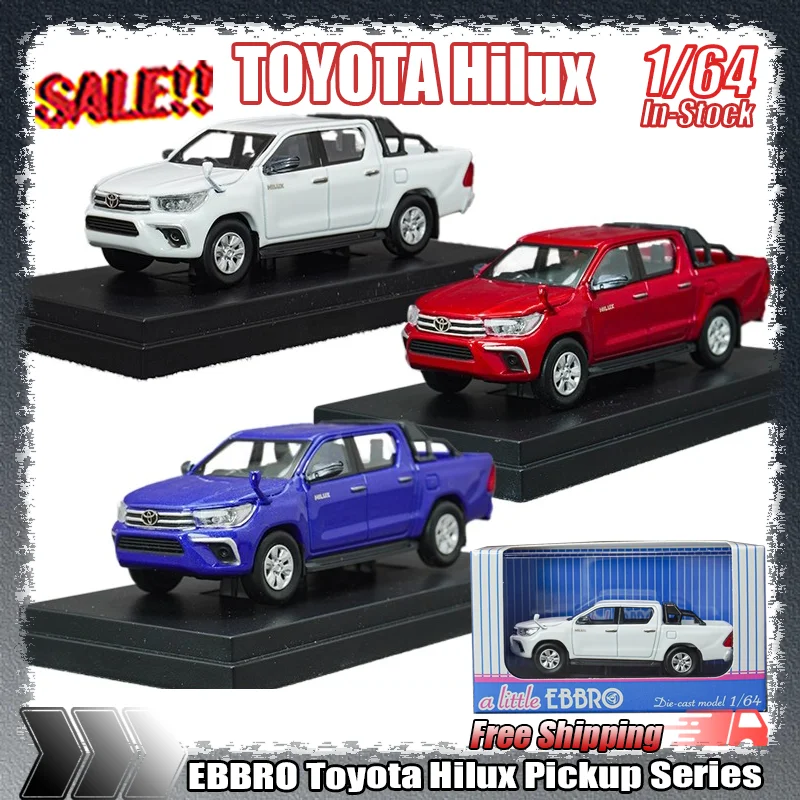 Nuovo In Magazzino EBBRO 1:64 Toyota Hilux Pickup Serie di Simulazione In Lega In Miniatura Pressofuso Modello di Auto Personalizzato Ragazzo Giocattoli Collezione Regalo