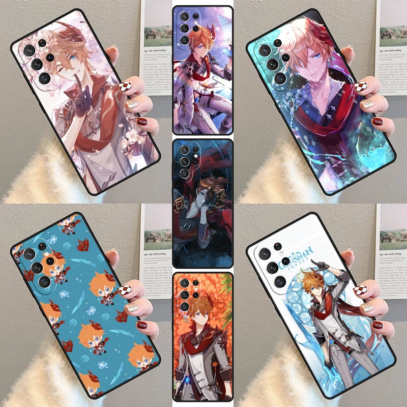 Genshin Impact Tartaglia Phone Case For Samsung Galaxy S23 S21 S20 FE S24 S22 Ultra Note20 S10 S9 S8 Plus Silicone Cover