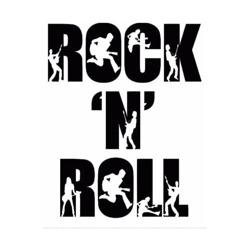Creative Fashion Rock N Roll Personalized Music Car Stickers 11cm*14cm