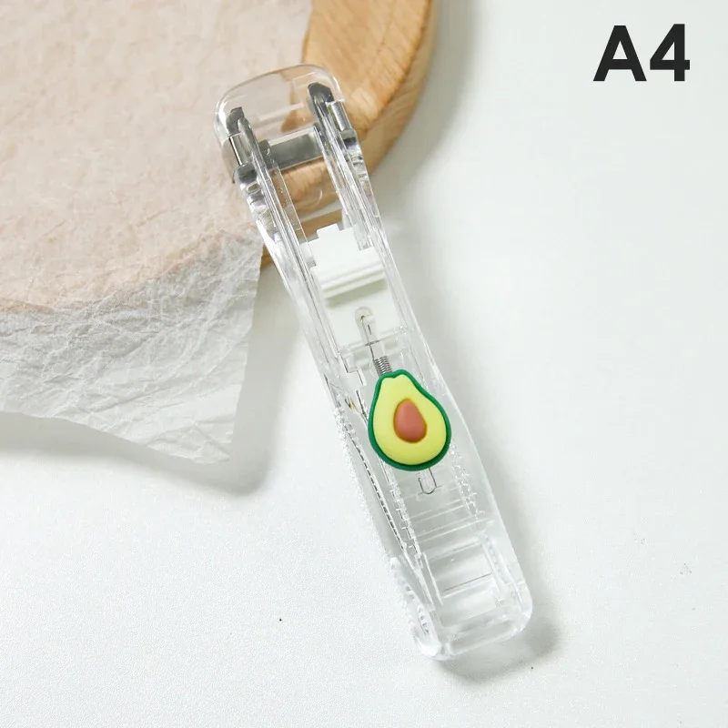 Hand Paper Clipper With Refills Metal Stapler Paper Clips For Document Binding Stationery