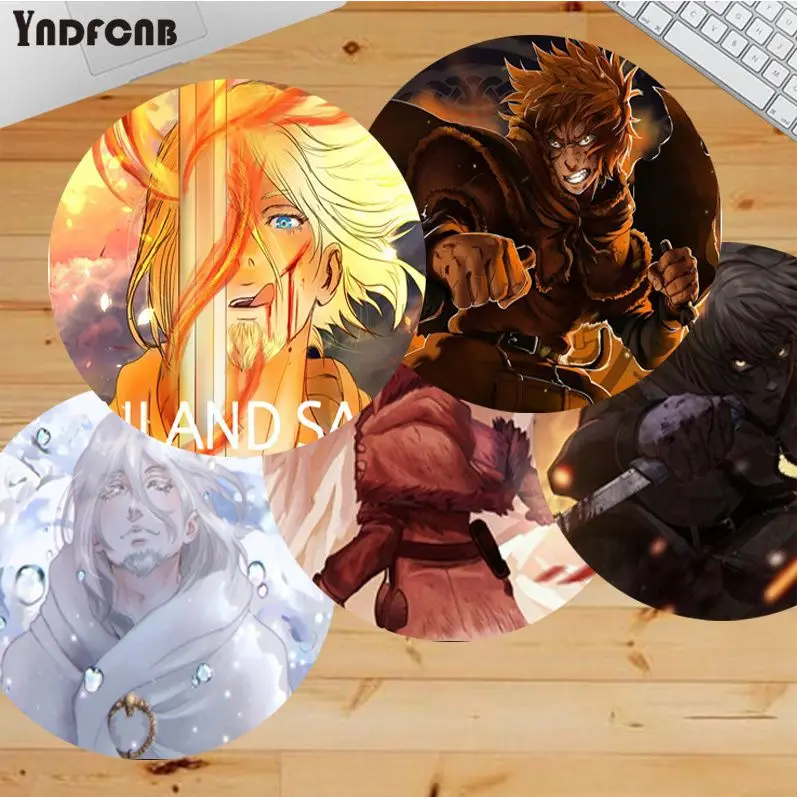 

Vinland Saga INS Tide Round Office Student Gaming Thickened Writing Pad Non-slip Cushion Mouse Pad Deskpad Home Decor