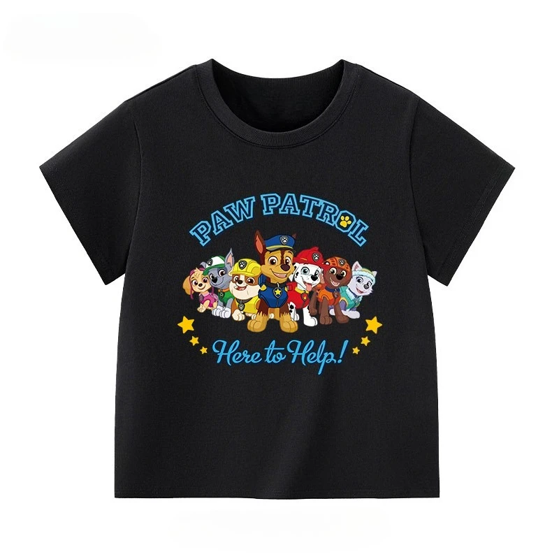 PAW Patrols Family T-Shirt Daily Casuals Short Sleeves Clothes Summer Streetwear Men Women Tops Tees Famliys Birthday Party Gift