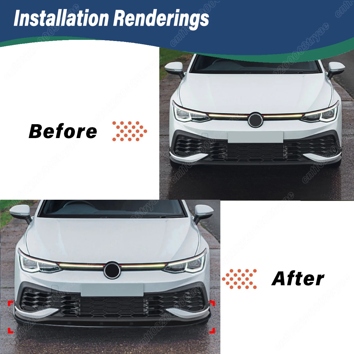 For VolksWagen Golf 8 MK8 GTI GTD GTE R-Line 2020 2021 2022 2023 2024 Front Bumper Spoiler Maxton Diverter Lip Modification Kit