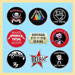 Music Brooch Series  Fashion Element Individuality Metal Badge Clothing Knapsack Decorate Enamel Pin Present Schoolmate Gift