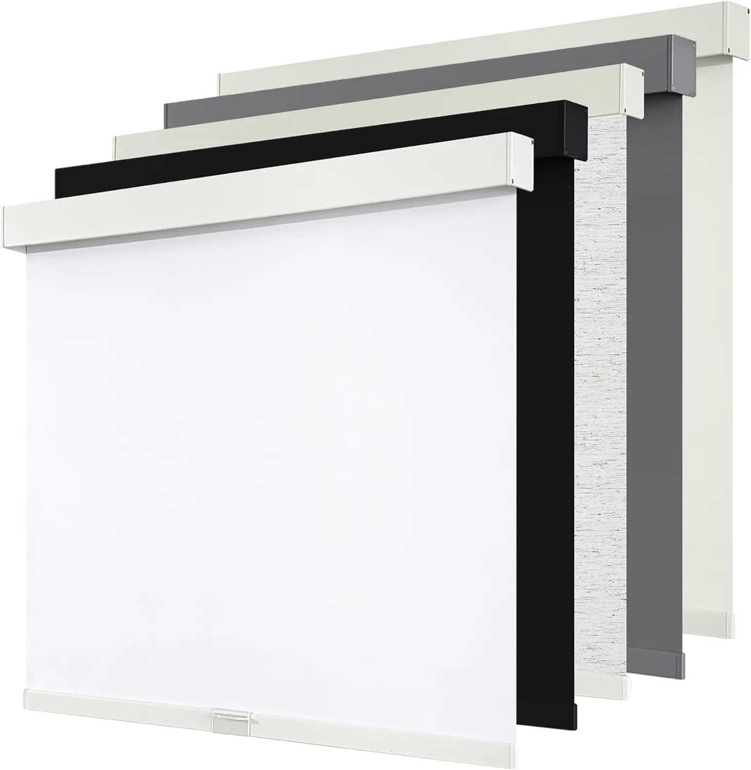 

Cordless Blackout Roller Shades for Windows with Free-Stop, Pull Down Room Darkening Blinds with Valance, Thermal Insulated