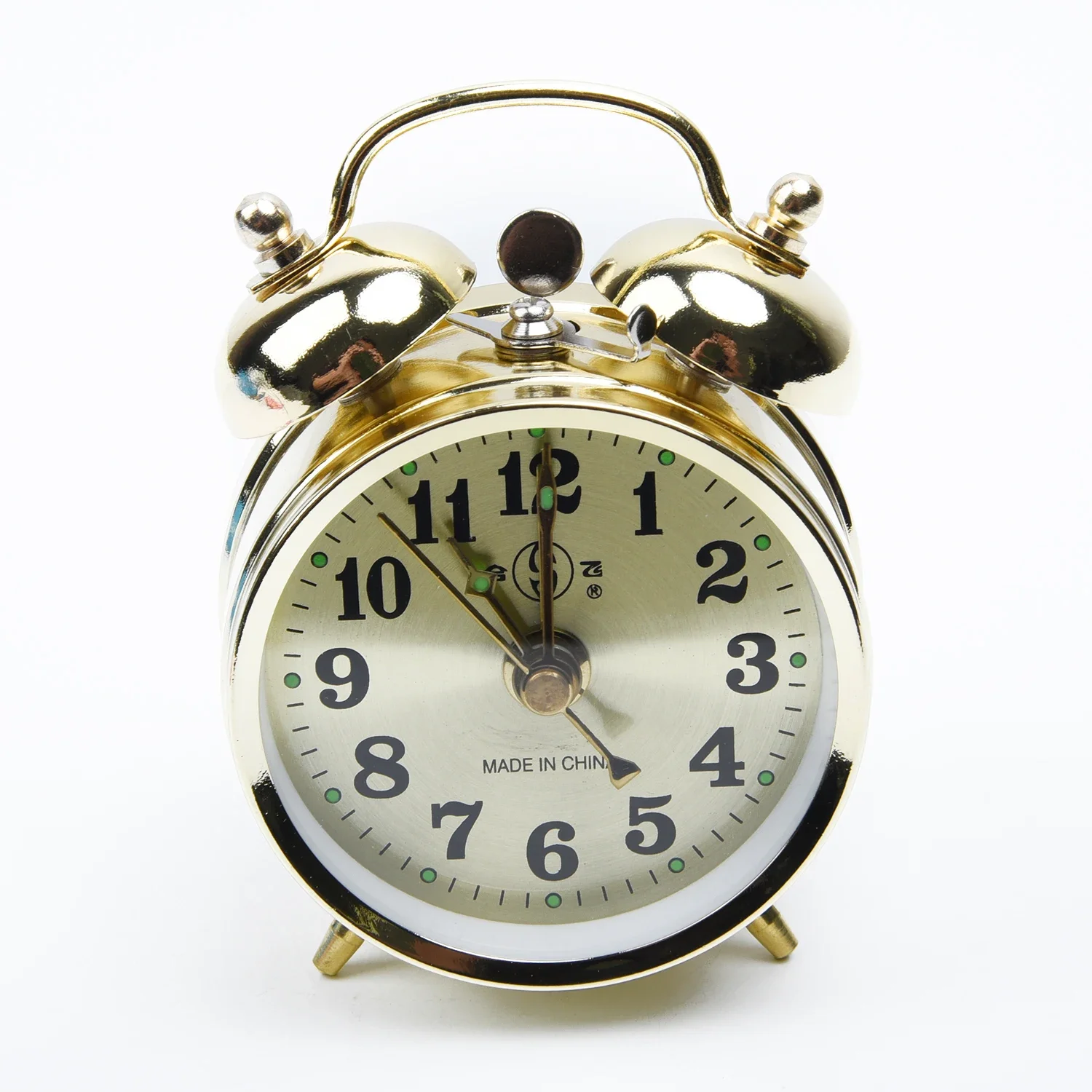 7cm Alarm clock Gift Metal High quality Durable Mechanical Gold Alarm Clock Manual Wind Up Vintage New Hot Top