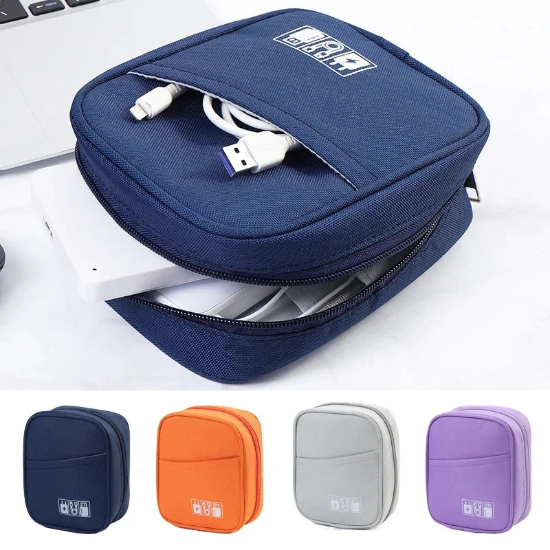 New Travel Data Cable Organizer Bag Waterproof USB Power Bank Earphone Storage Case Portable Digital Accessories Storage Bag ﻿