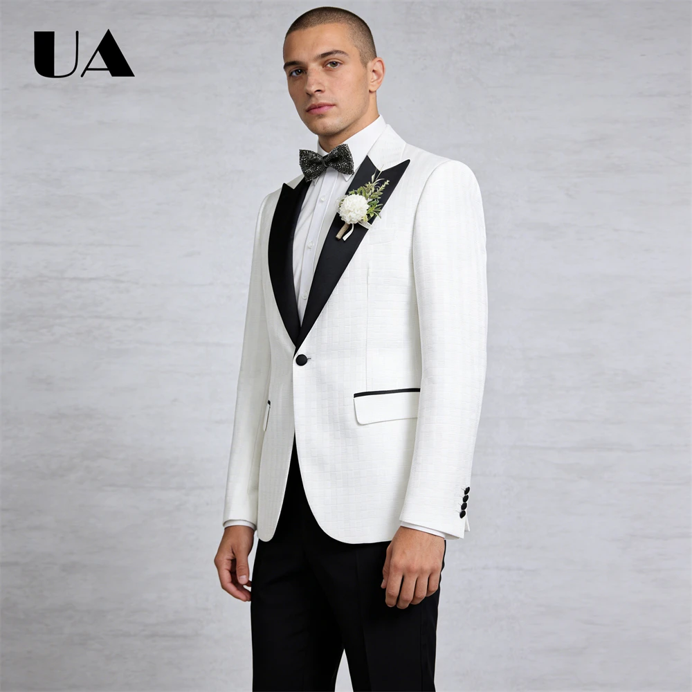 

Brand Selection Wedding Suit for Groom and Groomsman 3-Piece Formal Suit Attire (Jacket Vest Pants) Prom Suit Attire