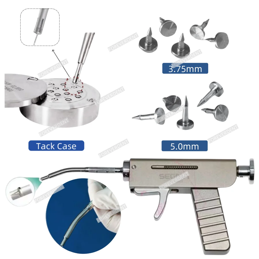 Dental AUTO Bone Nail Tack Case Barrier Membrane Automatic Bone Gun Regeneration Tacks Delivery Pins Auto Driver Case