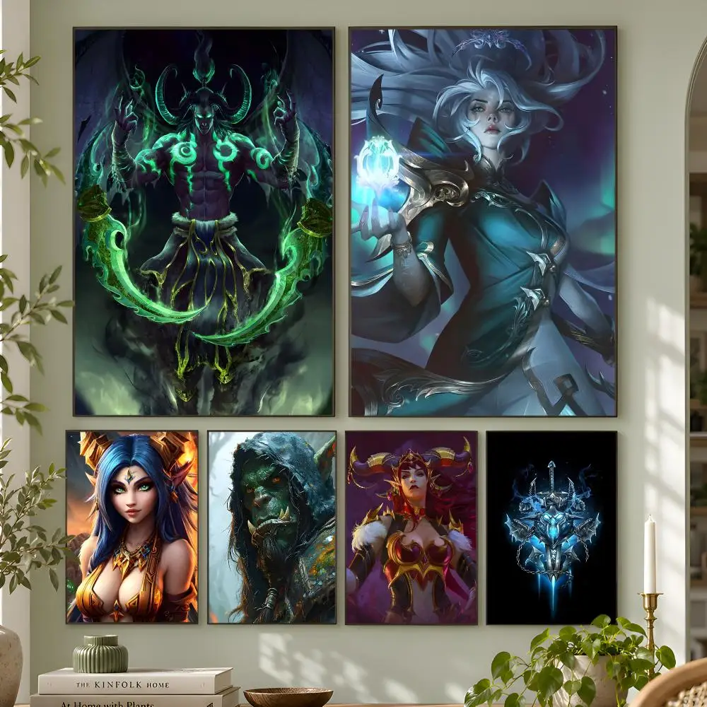 World Of W-Warcrafts Anime Game Poster Wall Art Home Decor Living Room Bedroom Office Dorm Apartment Gift