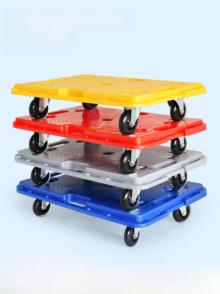 

Пластиковая ручная тележка с черепахой, четырехколесная тележка на платформе, портативная тележка для офисного супермаркета, использования в помещении и на открытом воздухе