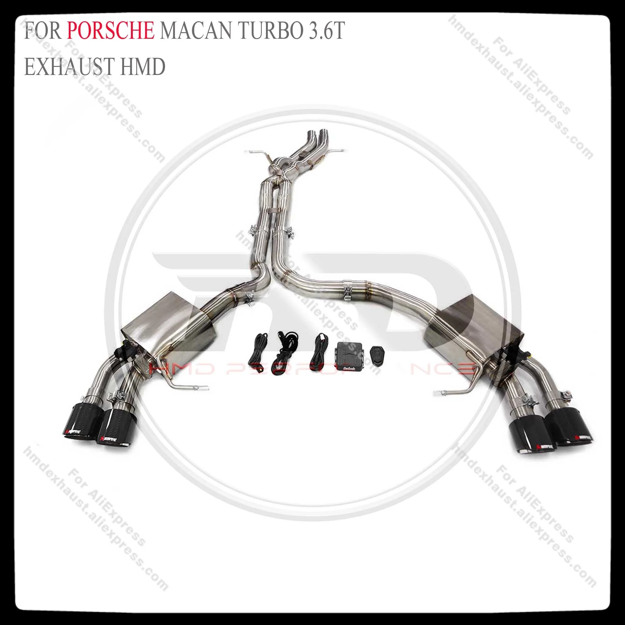 HMD Stainless Steel Exhaust System Performance Catback For Porsche Macan Turbo 3.6T Muffler For Cars Variable Valve