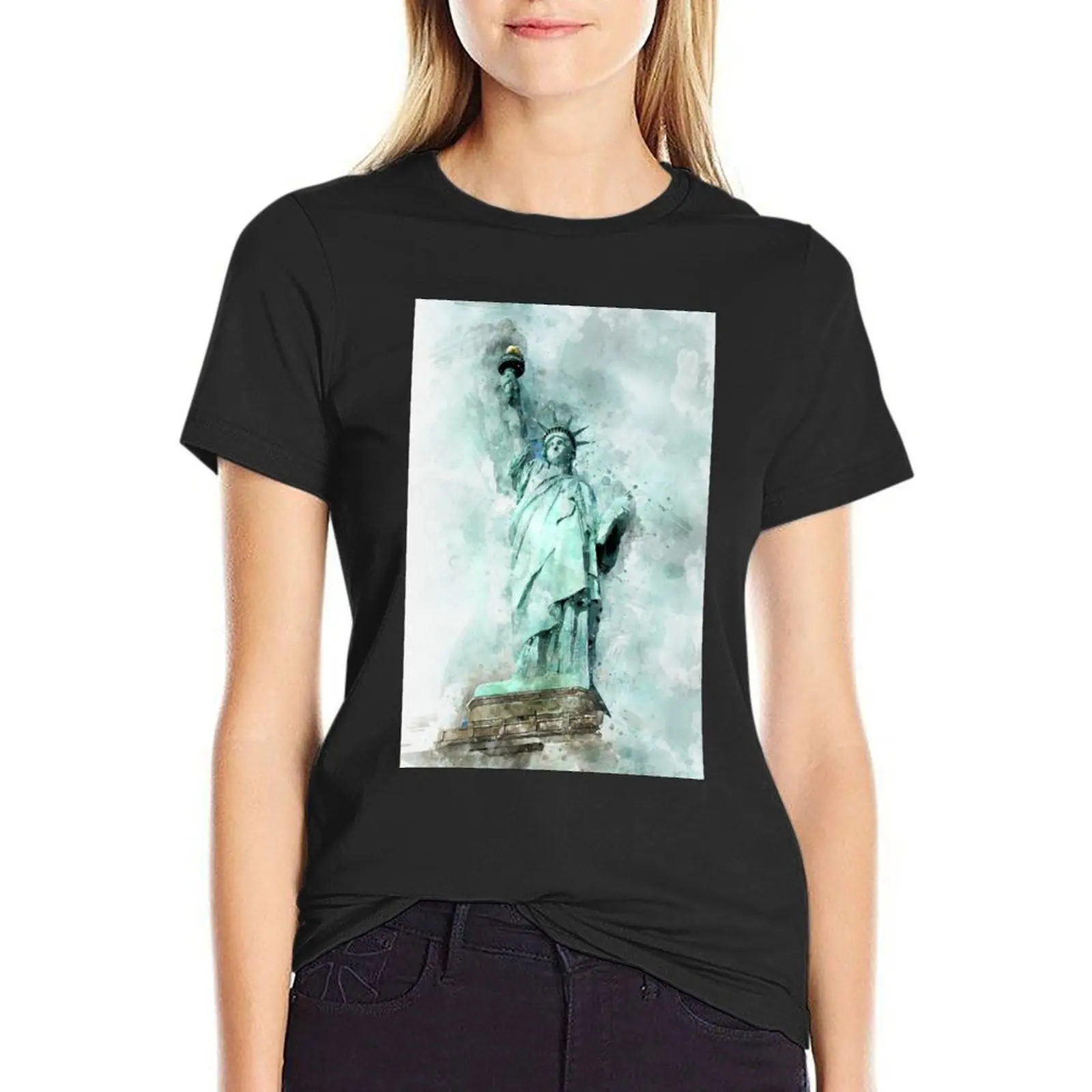 

Statue of Liberty T-Shirt aesthetic clothes vintage clothes graphics t shirt dress Women