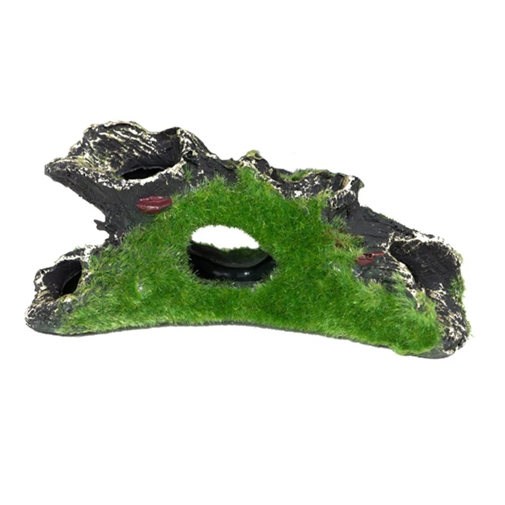 

Fish Tank Decorations Aquarium Moss Rockery Decor Resin Tree Roots Adornment Lifelike Details Term Soak Fade Proof